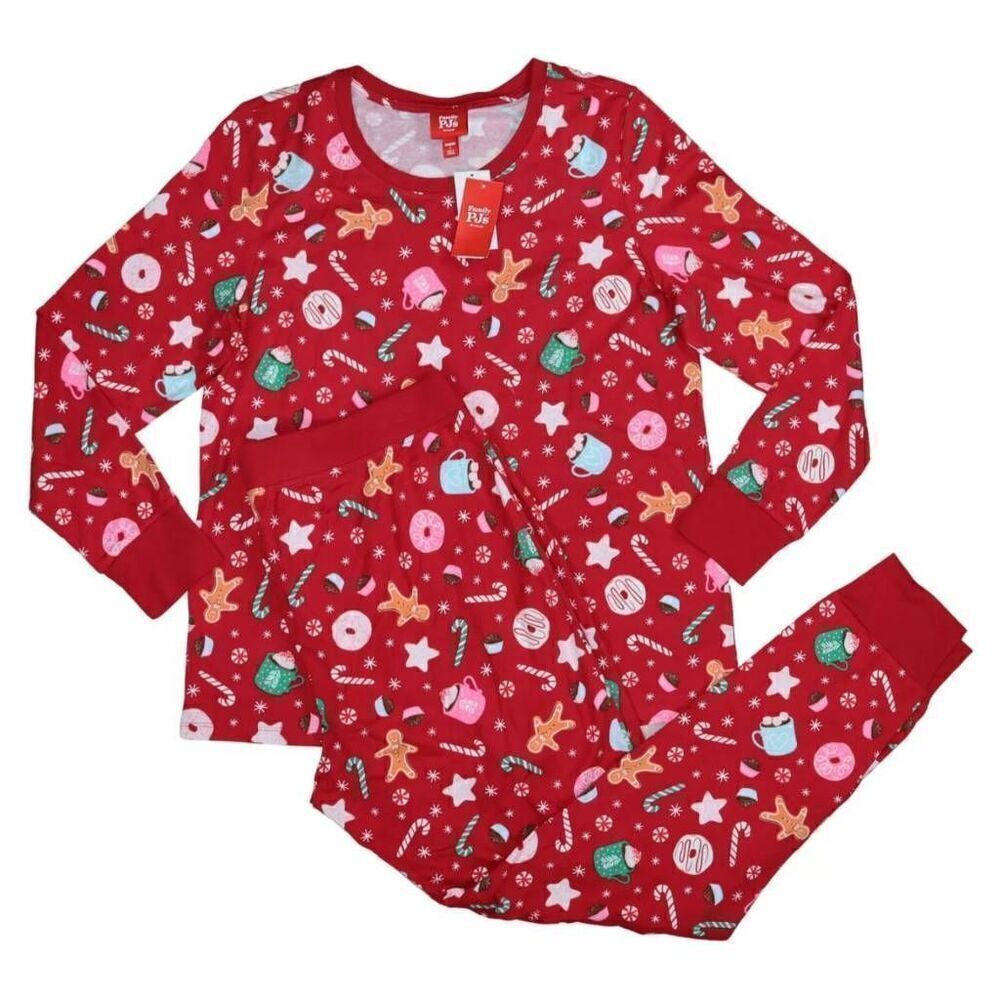 Family PJs Christmas Top & Pants 2-Pc Pajama Set Size Small